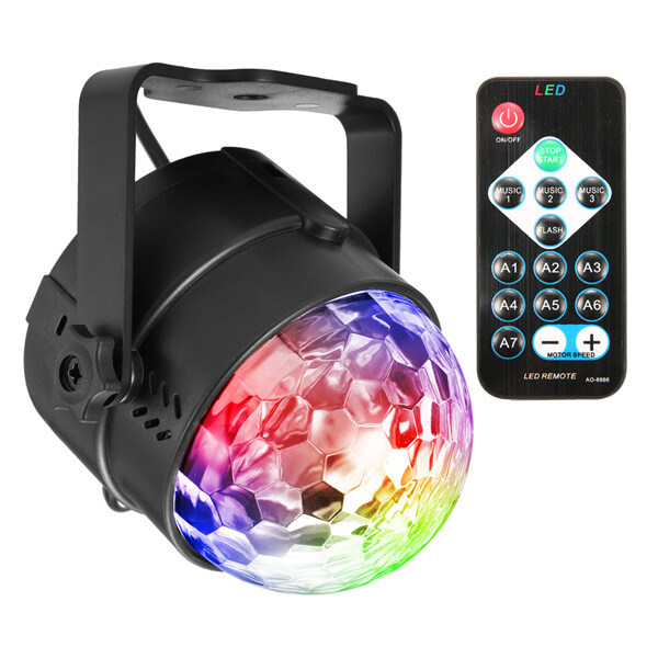 Remote Control LED Stage Light Sound Activated Magic Ball RGBW SOLMORE