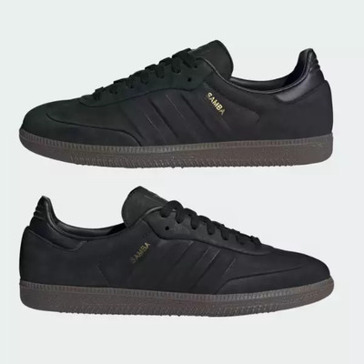Adidas New Samba OG Leather Fashion Shoes Sneakers  Black IG1237