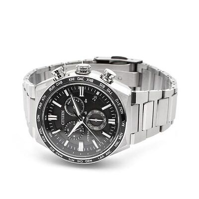 Pre-owned Seiko Citizen Attesa Act Line Cb5966-69e Black Men's Watch In Box