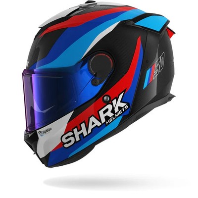 CASCO INTEGRALE SHARK SPARTAN GT PRO CARBON GUINTOLI DBR BLU ROSSO TAGLIA M