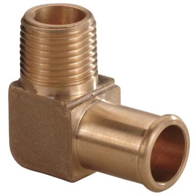 Speedaire Beaded  Fitting,Brass,1/2''NPTx5/8''Barb 6AFK1 Speedaire 6AFK1