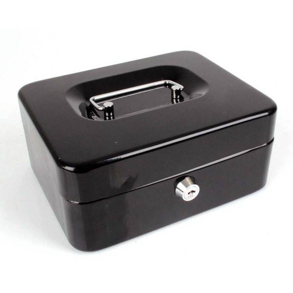 Cassetta Sicurezza In Metallo Porta Valori Soldi Monete Chiave 25x18x9cm hsb