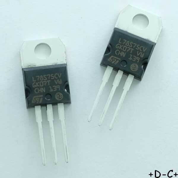 L78s75cv Regulateur De Tension +7.5v 2a To-220 Stm Rohs (Lot De 2)