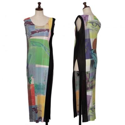 ワンピース Pleats Please geometry print dress mesh Pleats Please Issey Miyake PAUSE Pleated Dress | Liberty