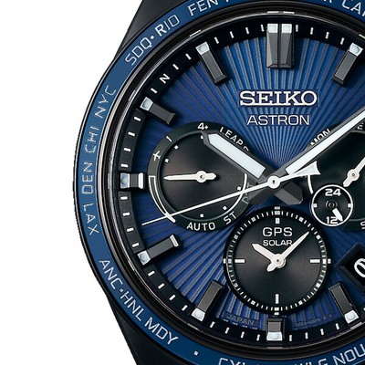 Pre-owned Seiko Astron Nexter Sbxc121 Navy Titanium Gps Radio Solar Men's Watch In Box