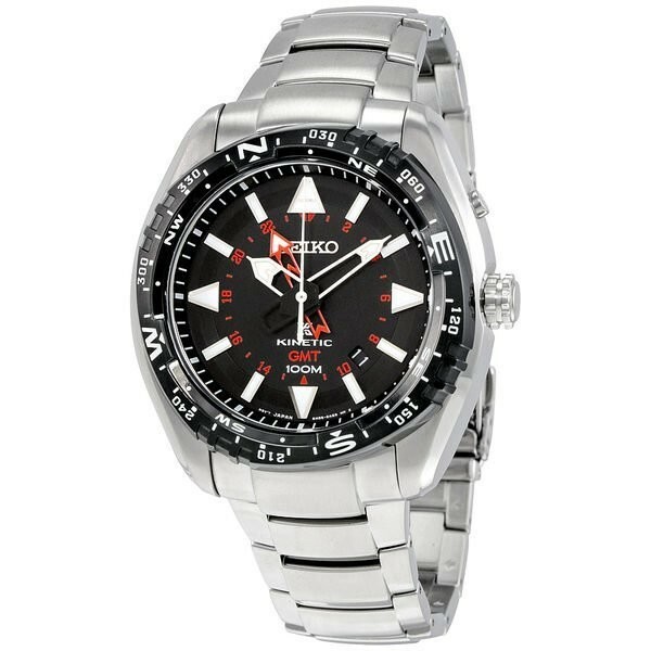 Pre-owned Seiko Prospex Land Kinetic Gmt 100m Men's Watch Sun049p1