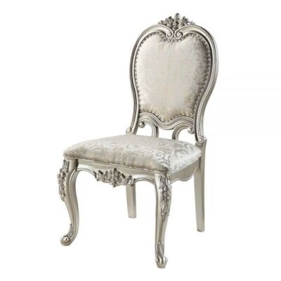 ACME Bently Champagne Finish Dining Chair 45''H Side Chair / Arm Chair (2PC)