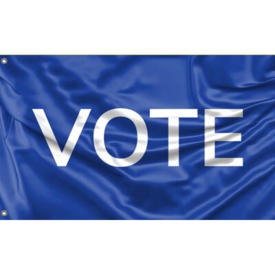 Blue Vote Flag, Unique Design, 3x5 Ft / 90x150 cm, Made in EU