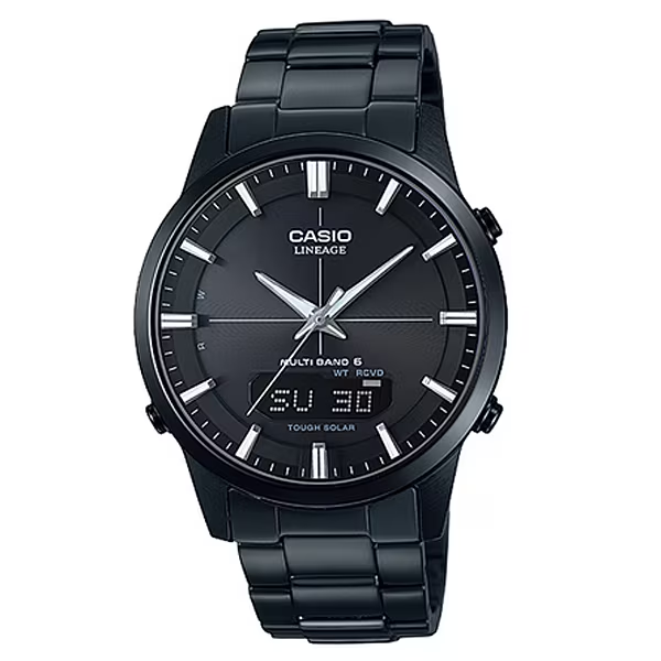 CASIO LINEAGE リニエージ　LCW-M170D-1AJF CASIO LINEAGE LCW-M170D-1AJF Black Silver Atomic Radio Men's
