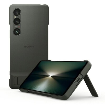 Genuine Style Cover Case with Stand for SONY Xperia 1 VI (KHAKI GREEN) XQZ-CBEC