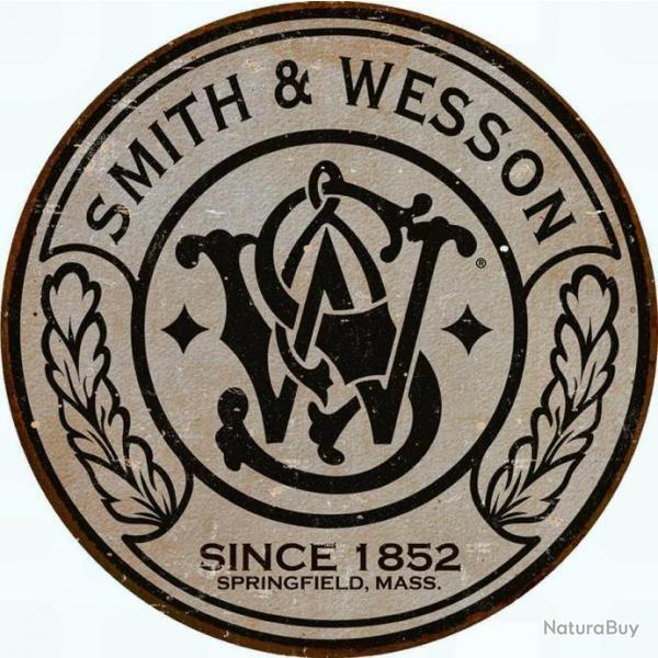 Plaque Metal Smith Et Wesson Since 1852 20cm