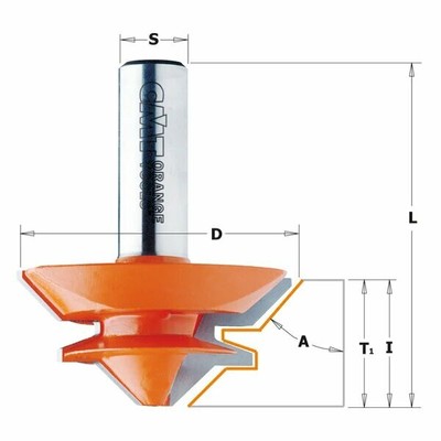 CMT Lock Miter Router Bits Carbide Tipped 1/2'' Shanks 2''-2-3/4'' Diameters