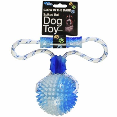 Wholesale Bulk LOT OF 2 Glow in the Dark Spiked Ball Dog Toy