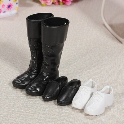 3pairs/lot Fashion Doll Shoes Boots Sneakers Shoes For 12'' Dolls Accessories Toy