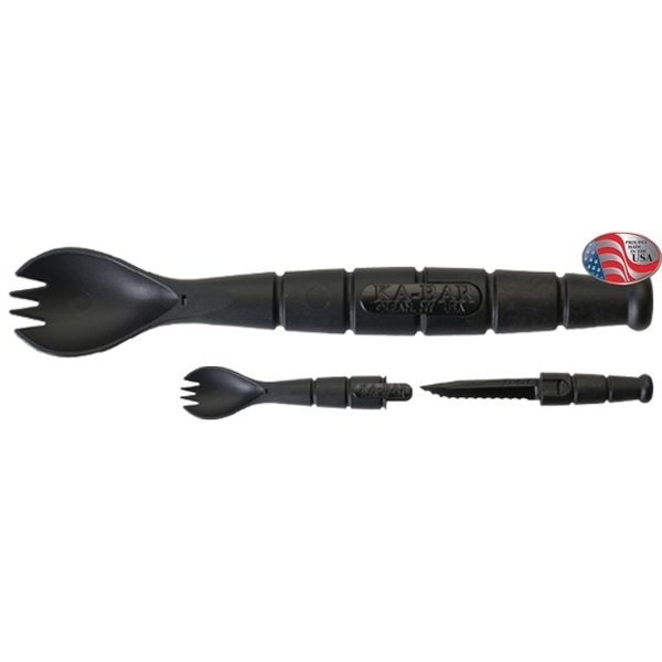 KA-BAR Tactical Spork/Knife Combo Grilamid Polymer Handle Black Fast Ship 