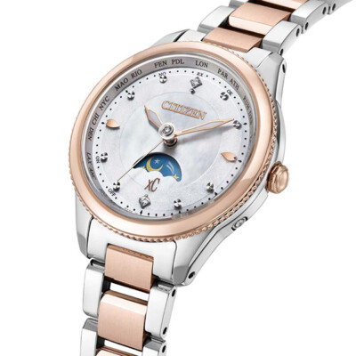 Pre-owned Citizen Xc Floret Diamond Ee1007-67w White Eco-drive Women's Watch In Box