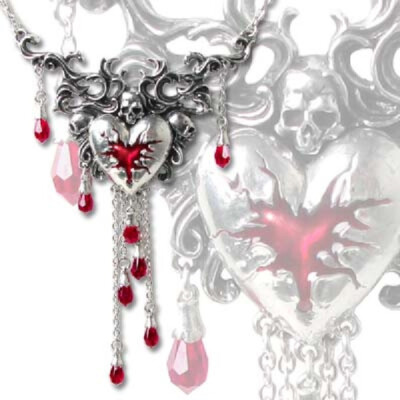 Bleeding Heart Pendant Pewter ALCHEMY GOTHIC