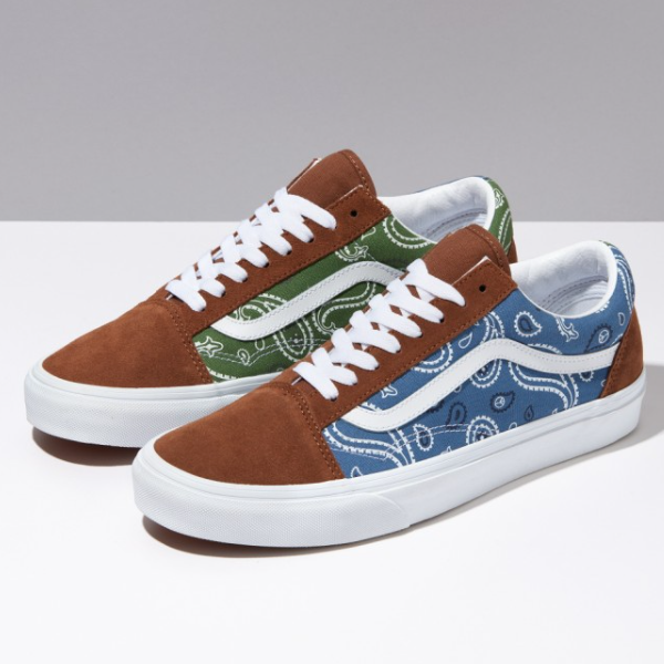 Кроссовки Vans Peace Paisley Old Skool «Синий/Зеленый» — VN0A5JMIAV0 Expeditedship