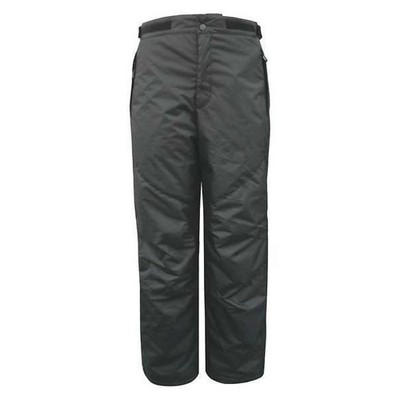 Rain Pants Black L Waterproof Womens Polyester PU Lined 32in Windproof Work
