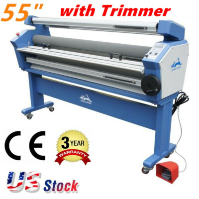 USA 55'' Entry Level Full-auto Heat Assisted Wide Format Cold Laminator + Trimmer