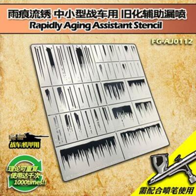 Wet Effects Splattered Mud Rapidly Aging Assistant Stencil Tool For Tank Model