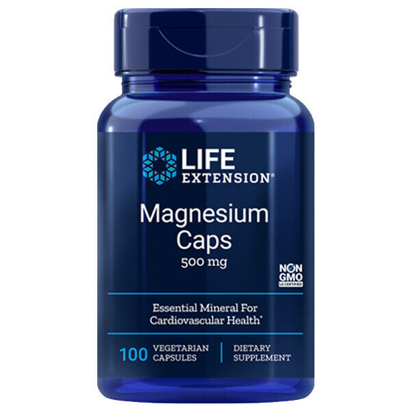  Magnesium Caps 500mg 100 Caps Oxide/Citrate/ Life Extension