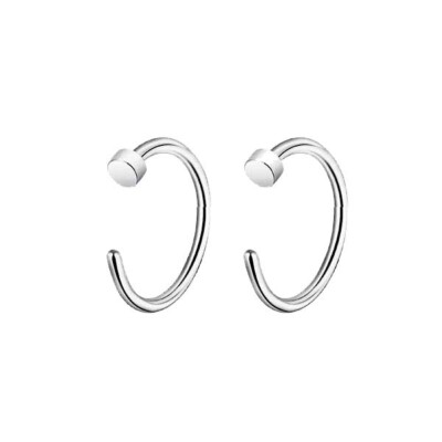 2pcs C Shape Flat Top Nose Hoop Ring Nose Studs Ear Cartilage Tragus Stud 20G