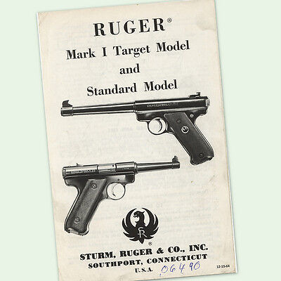 Instruction Manual for Ruger Mark II Automatic Pistol 1980/'s Standard /& Target