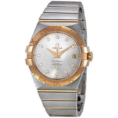 Часы Omega Constellation Chronometer с автоматическим серебряным циферблатом 123.20.35.20.52.001