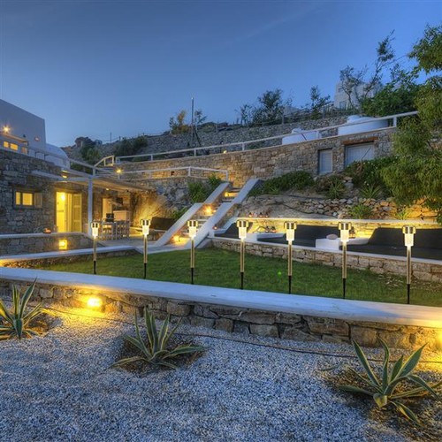 24PC Outdoor Lawn Solar Power LED Garden Landscape Path Lights Stainless Steel