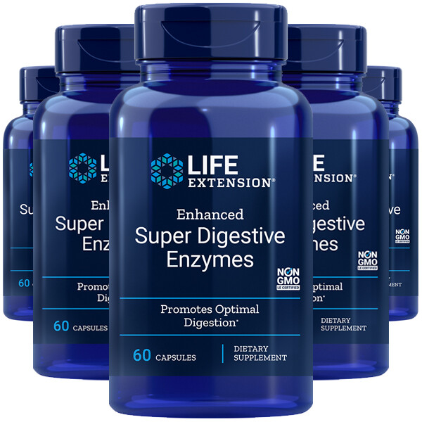 Усовершенствованные суперпищеварительные ферменты 5х60 капсул Life Extension Protease/Amalyse