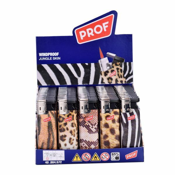 Confezione 50 Accendini Elettronici Ricaricabili Prof Jungle Skin dfh