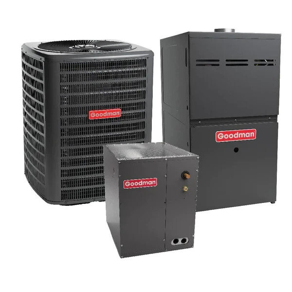 4 Ton 14.5 SEER2 Goodman Heat Pump and 80% AFUE 80,000 BTU Gas Furnace W/Coil