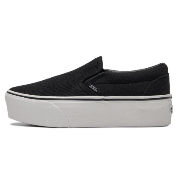 

Женские туфли Vans Classic Slip On Stackform Rib Knit - VN0A7Q5RB1, Черный, Vans Stackform