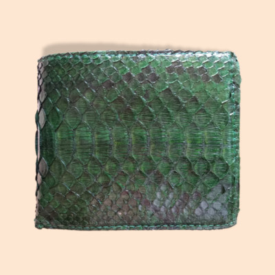 Free Shipping Genuine Python Snake Skin Leather Bifold Wallet