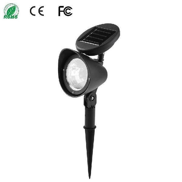 Solar LED Plastic Spotlight Paradise Lighting Black Finish & Plastic Lens 2 Pack