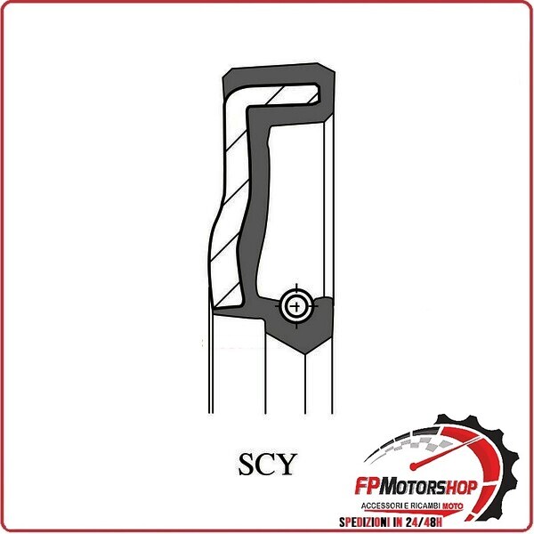 ANELLO DI TENUTA PARAOLIO GUARNIZIONE MOTORE SCY 47X22,7X7/7,5 ARIETE PIAGGIO