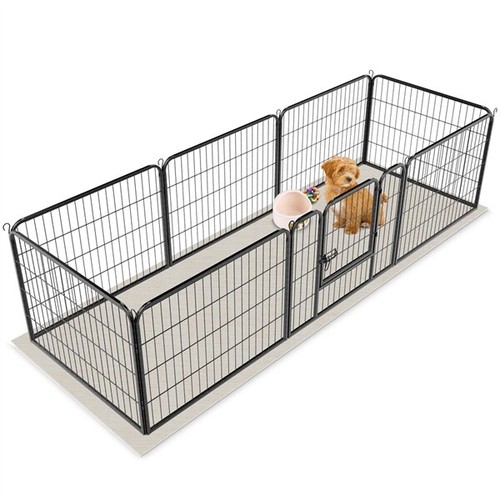 8 Panel Dog Play Pen Pet Playpen Indoor Outdoor Exercise Barrier 60cm