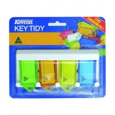 Plastic Key Tags With Rack  -4 Key -FREE POST