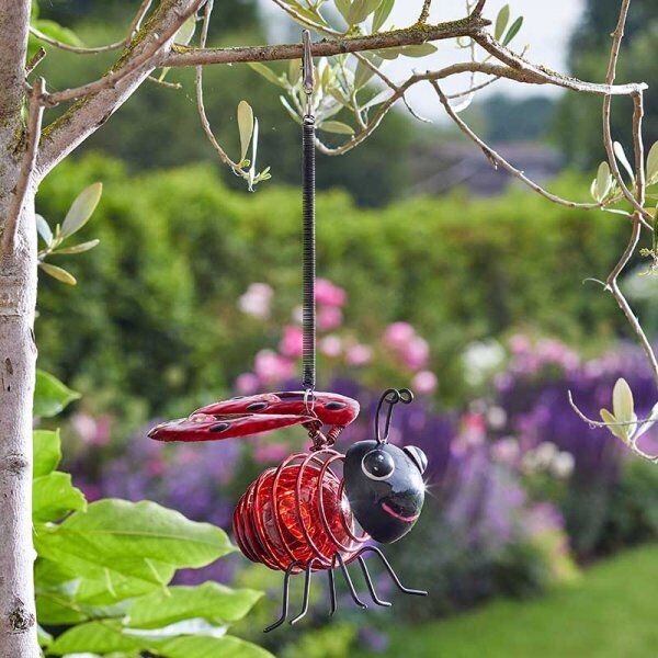 Outdoor Hanging Solar Bee Light, Solar Garden Bees, Solars Hanging Insect Simulation Light, LED Bugs Lantern Decoration, For Patio Yard Pathway