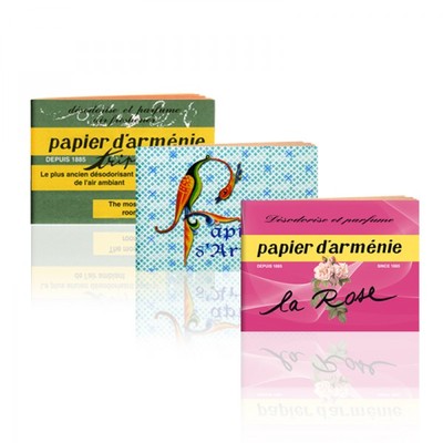  Papier d'Armenie 1 Triple & 2 Francis Kurkdjian Mixes, French deodorizer Paper