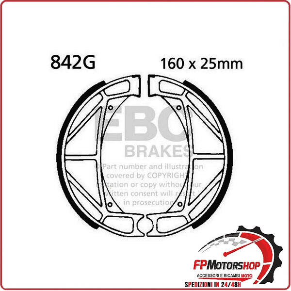 GANASCE FRENO PER MOTO CAGIVA SX/SST 250/350 SCANALATE EBC 842G SX >82 SST