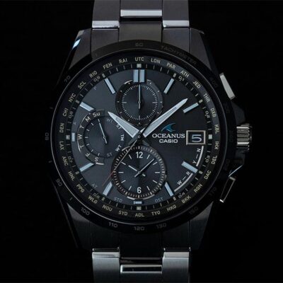 Pre-owned Casio Oceanus Ocw-t2600j-1ajf Black Bluetooth Radio Solar Men's Watch In Box