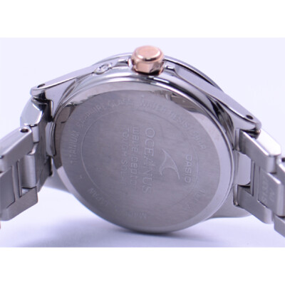Pre-owned Casio International Warranty Ocw-70pj-7a2jf Oceanus 3 Radio Wave Lady's Watch]