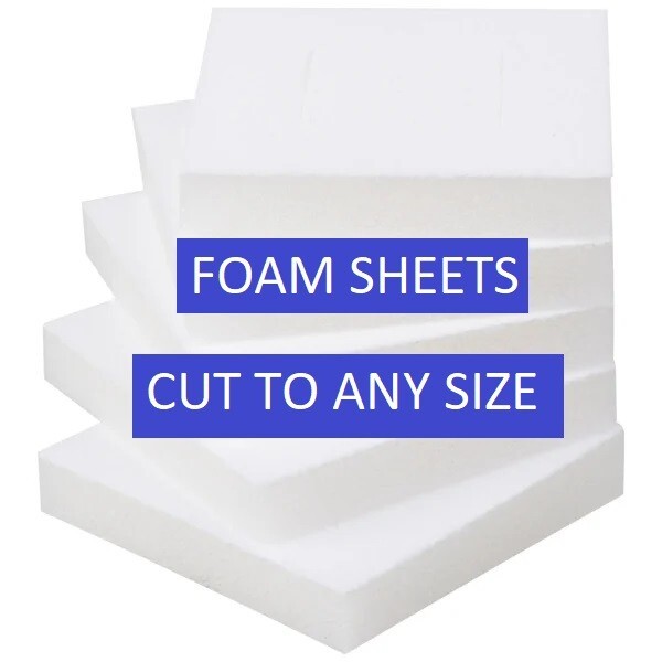 UPHOLSTERY FOAM SHEETS - CUT TO ANY SIZE HIGH DENSITY CUSHION, SOFA MEDIUM FIRM