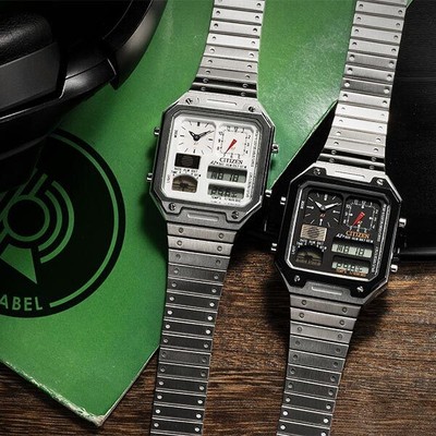 Pre-owned Citizen Collection Record Label Thermo Sensor Jg2126-69e Unisex Watch In Box