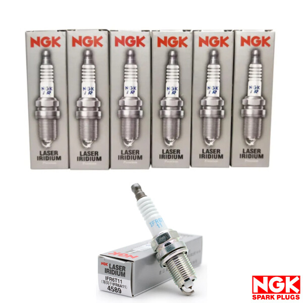 New Set of 6 NGK Laser Iridium Spark Plug 4589/IFR6T11 for Lexus Toyota