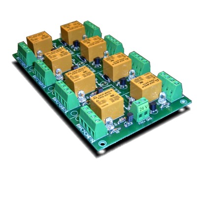 Eight(8) Relay Output Module for AVR, PIC Project, 24V