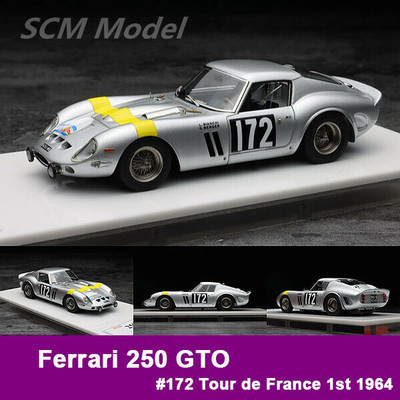 Rare SCM 1:43 Scale Ferrari 250 GTO #172 Tour France 1964 Diecast Car Model