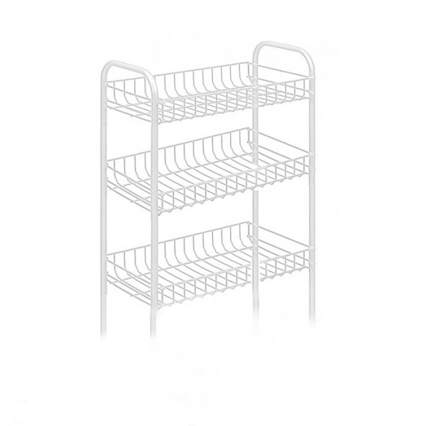 Mobiletto metallo tre ripiani 308 moderno bianco bagno cucina porta oggetti Dfh